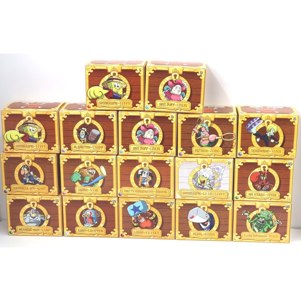 McDonalds SpongeBob x One Piece Figure Set OS Multi New Full 17pc Crossover
